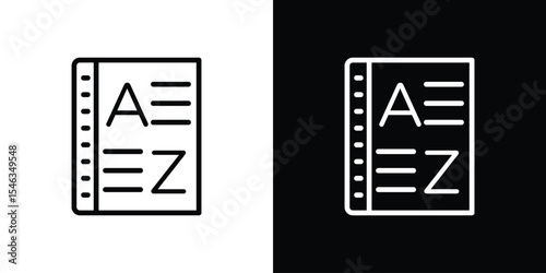 Dictionaries icon in black. flat graphic vector icon