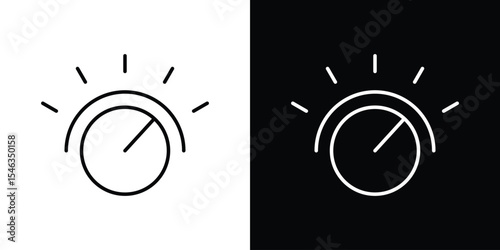 Dimmer icon in black. flat graphic vector icon
