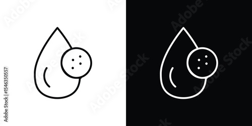 Dirty water drop icon in black. flat graphic vector icon