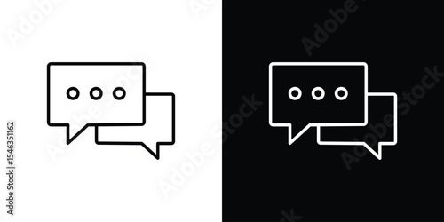 Discussion icon in black. flat graphic vector icon