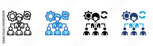 Restructuring icon Multi Style Vector Illustration 