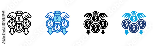 Buyout icon Multi Style Vector Illustration 