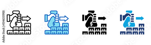 Staking icon Multi Style Vector Illustration 