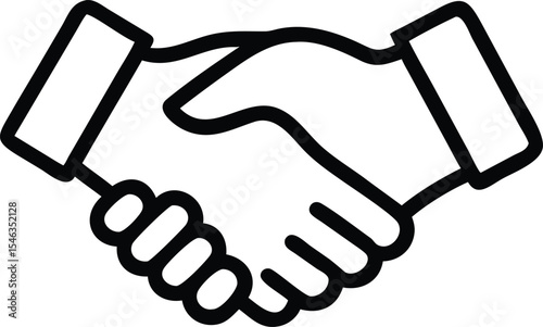 Handshake icon flat and simple set design | Premium Vector
