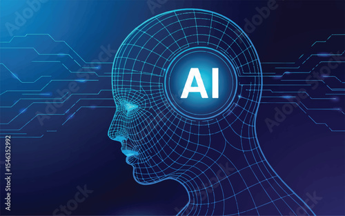 AI Artificial Intelligence Digital Illustration