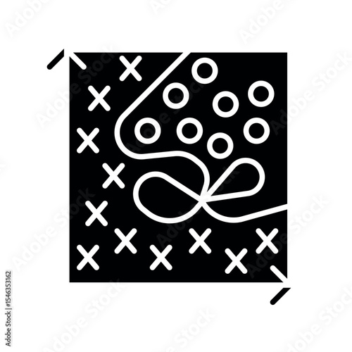Overfitting black flat icon for digital and print projects.