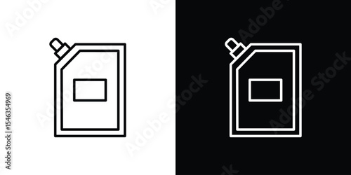 Doy pack pouch icon in black. flat graphic vector icon