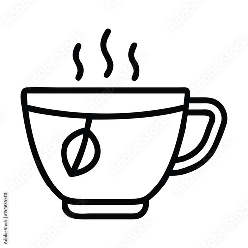 A cup of hot coffee in the morning Its coffee time a cup