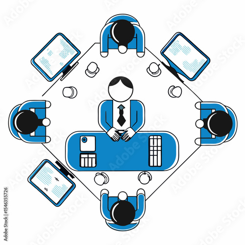 Strategic Business Meeting for Collaborative Ideas and Innovation

