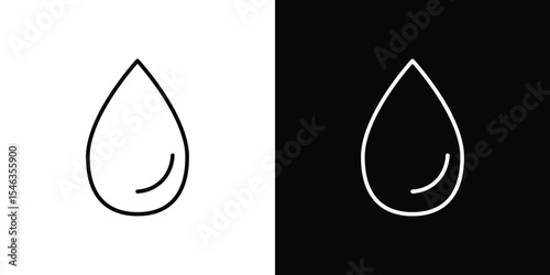 Drop icon in black. flat graphic vector icon