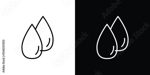 Drop icon in black. flat graphic vector icon