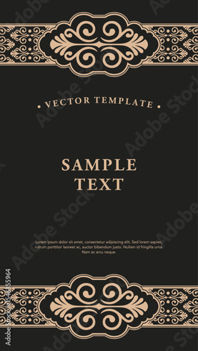 Elegant Certificate Template with Ornate Golden Border
