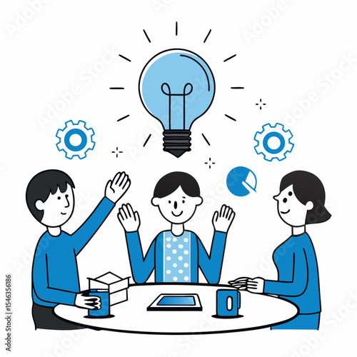 Productive Team Meeting for Innovative Business Solutions and Strategy Development

