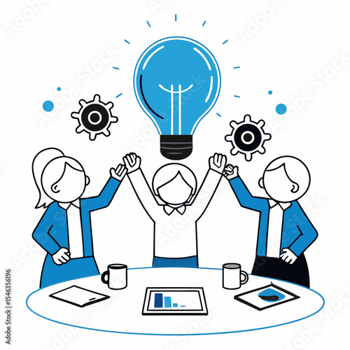 Dynamic Business Team Brainstorming for Innovative Ideas and Solutions

