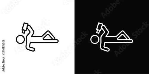 Drunk human icon in black. flat graphic vector icon