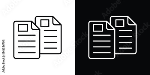 Duplicate icon in black. flat graphic vector icon