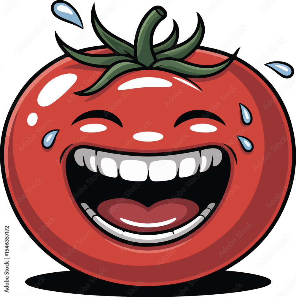 Obraz premium Tomato laugh lol
