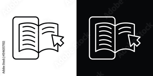 E learning icon in black. flat graphic vector icon