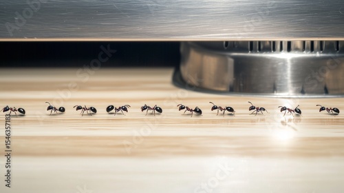 Trail of Black Ants Marching and Crawling for Food in Homes and Commercial Properties
