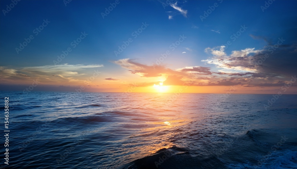 Obraz premium serene sunset over ocean
