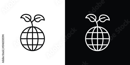 Eco-friendly icon in black. flat graphic vector icon