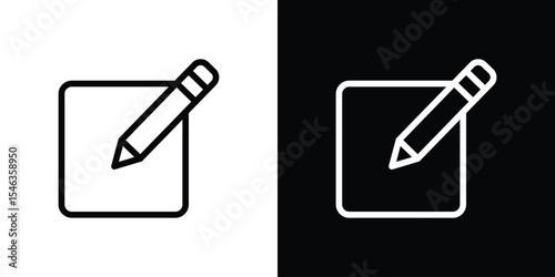 Edit icon in black. flat graphic vector icon