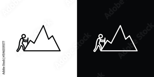Effort icon in black. flat graphic vector icon