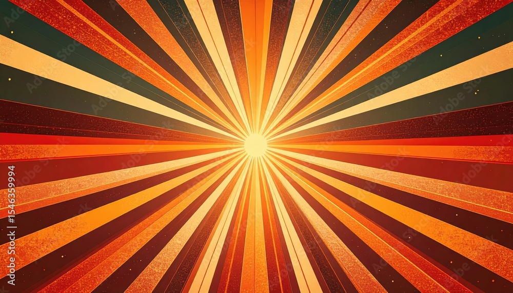 Obraz premium Retro Sunburst Background Design With Radiating Colors