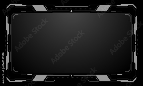 Hud frames white grey user interface elements design modern technology futuristic control panel screen digital hologram window gaming menu touching cyber monitor set on black background vector