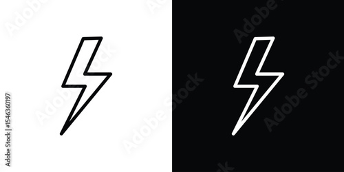 Electro icon in black. flat graphic vector icon