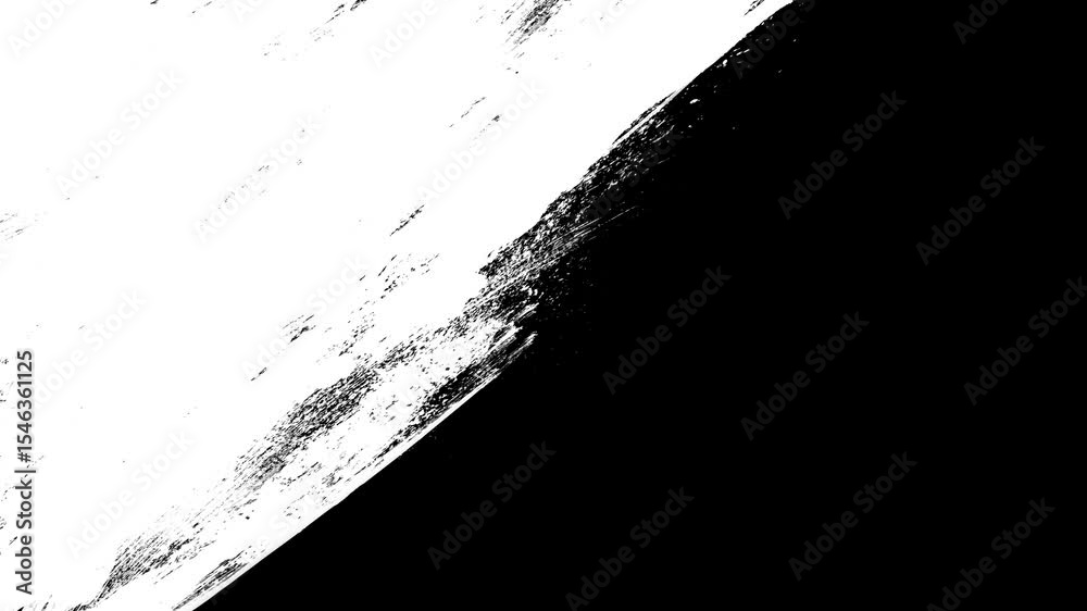 6 Paint Stroke Overlay Animations. Six black-to-white brush stroke transitions with alpha channel for text reveals and scene changes.