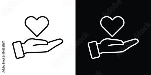 Empathy icon in black. flat graphic vector icon