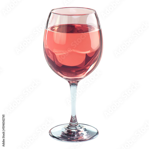 Isolated glass of rosé wine on black background perfect for summer drinks and celebrations photo 100 on transparent background