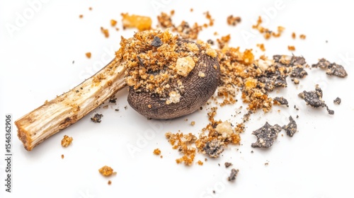 Macro Image of Spices and Seasoning Crystals on a White Background