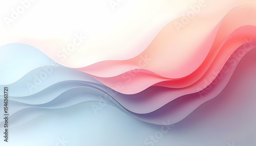 Abstract Waves with Soft Pastel Colors and Smooth Flowing Motion