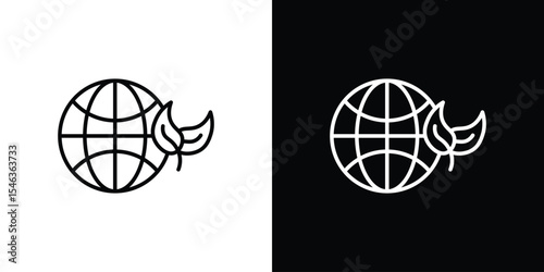 Environment icon in black. flat graphic vector icon