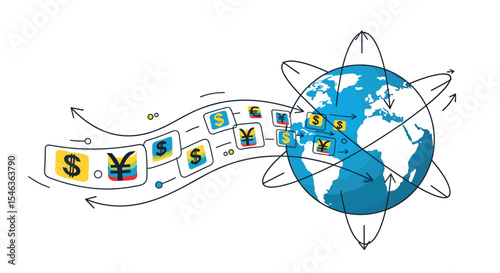 Global Transactions and the Movement of Money Around the World Economy Conceptual