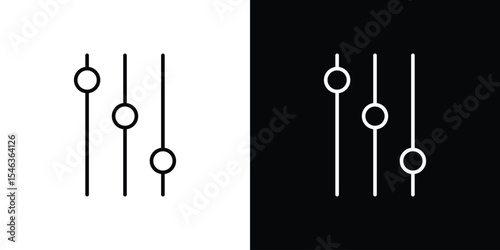 Equalizer icon in black. flat graphic vector icon