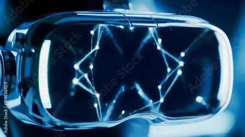 Futuristic Virtual Reality Headset with Neural Network Design