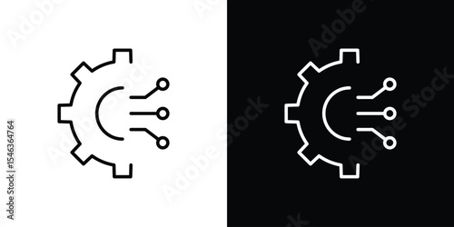 ETL icon in black. flat graphic vector icon
