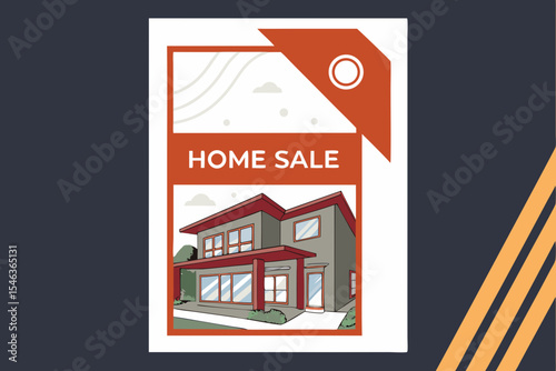 Modern Home Sale Flyer with Bold Price Tag Design