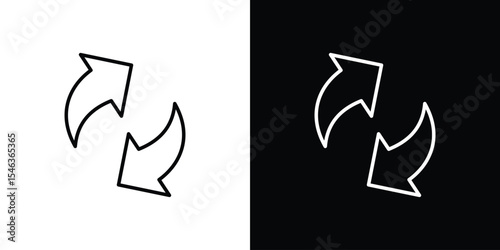 Exchange icon in black. flat graphic vector icon
