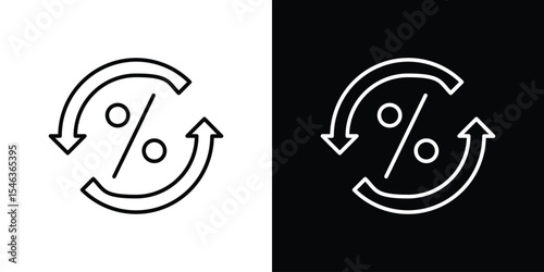 Exchange rate icon in black. flat graphic vector icon