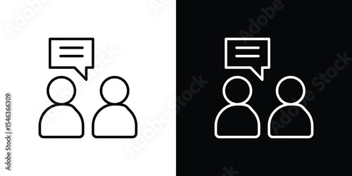 Expert opinion icon in black. flat graphic vector icon