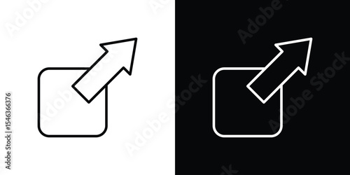 Export icon in black. flat graphic vector icon