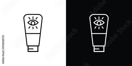 Eye cream icon in black. flat graphic vector icon