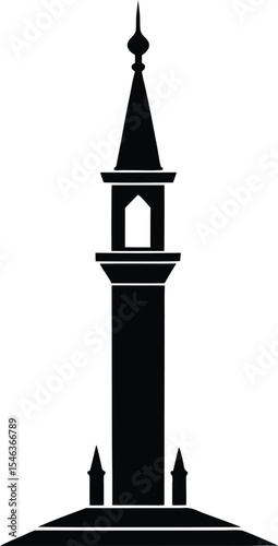 Minar silhouette vector