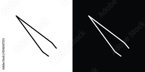 Eyebrow tweezers icon in black. flat graphic vector icon