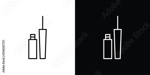 Eyeliner icon in black. flat graphic vector icon