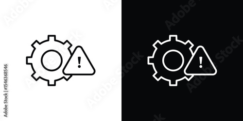 Failure icon in black. flat graphic vector icon